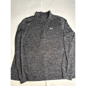 Under Armour Men's XL Gray Quarter Zip Pullover HeatGear Long Sleeve 1/4 Zip